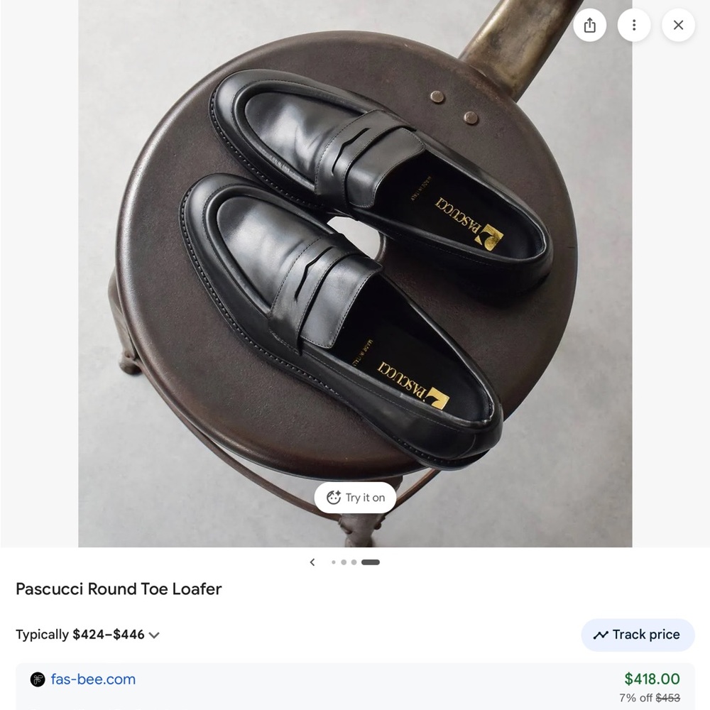 Pascucci Leather Loafers Sz 39 Excellent Condition. Made in Italy.